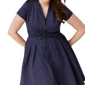 Blue polka dot dress